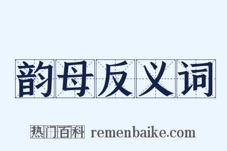 韵母反义词是什么意思的图片